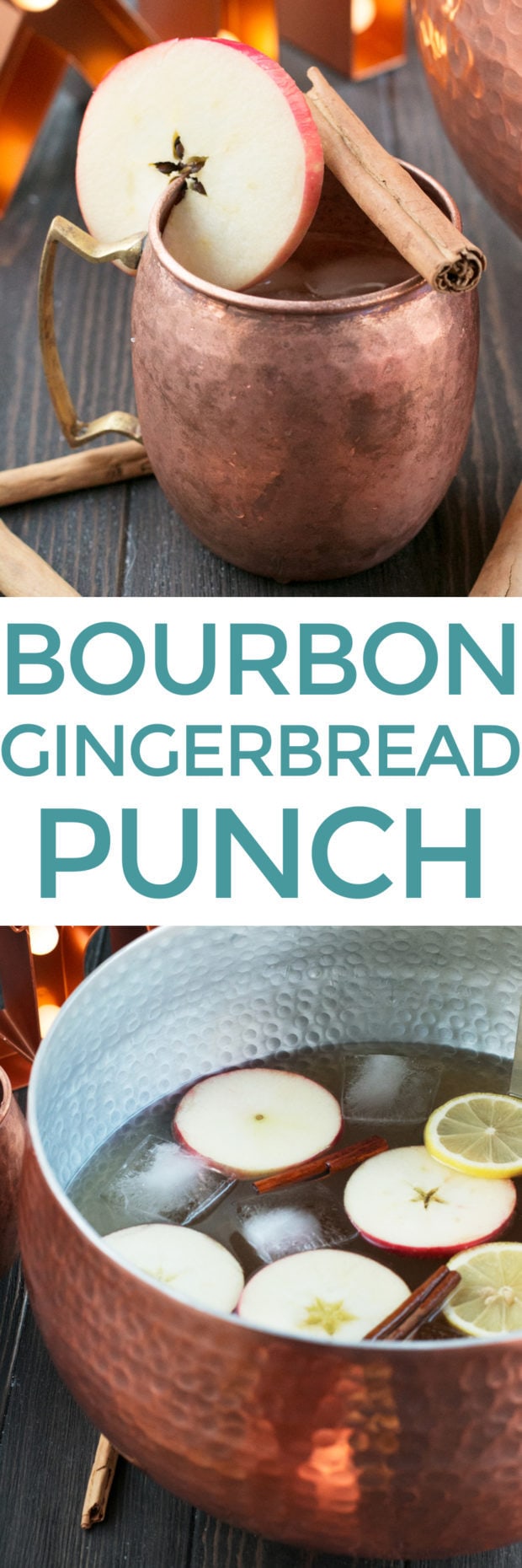 Gingerbread Bourbon Punch | cakenknife.com #bigbatchcocktail #cocktail #moscowmule #bourbon