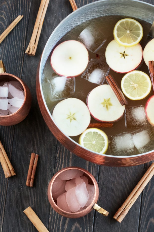 Gingerbread Bourbon Punch | cakenknife.com #bigbatchcocktail #cocktail #moscowmule #bourbon