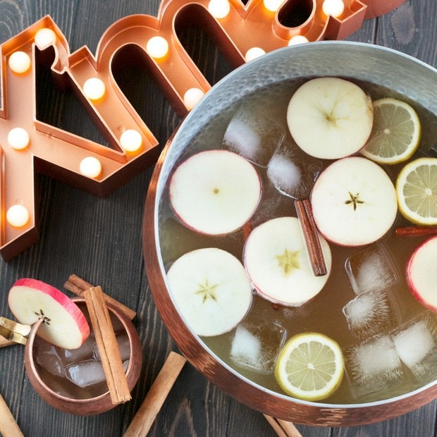 Gingerbread Bourbon Punch | cakenknife.com #bigbatchcocktail #cocktail #moscowmule #bourbon