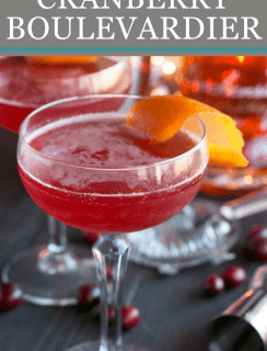 Cranberry Boulevardier Cocktail Pinterest Picture