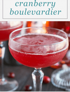 Cranberry Boulevardier Cocktail Pinterest Image