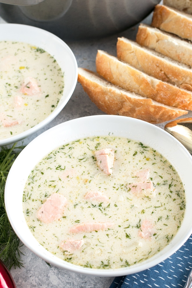 Simple Classic Salmon Chowder Recipe Cake 'n Knife