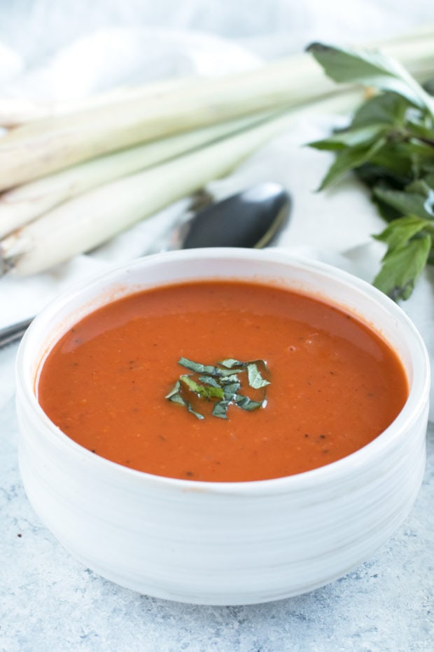 Avocado Kimchi Grilled Cheese with Thai Spiced Tomato Soup