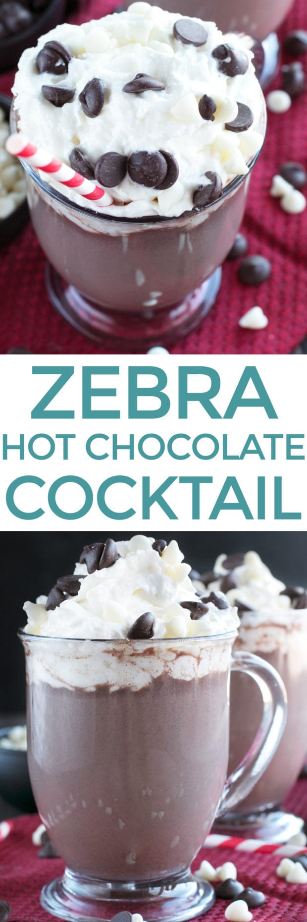 Boozy Zebra Hot Chocolate