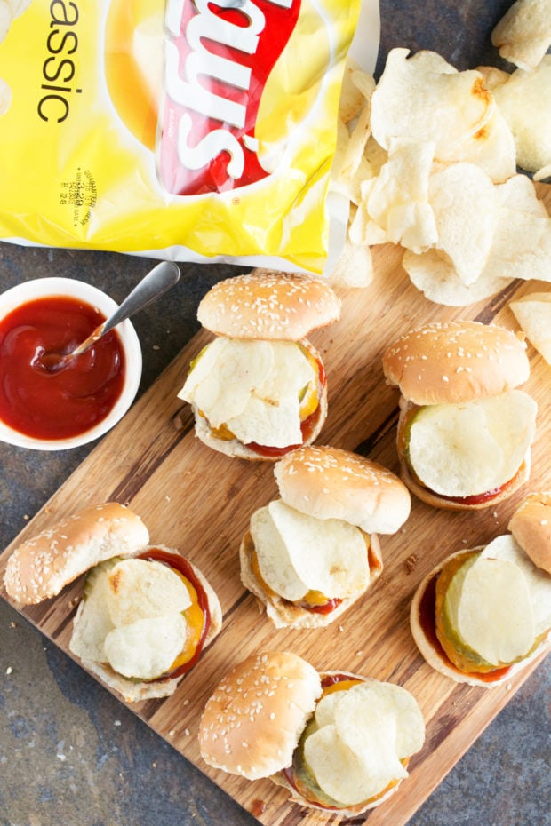 Sliders with lays potato chips image