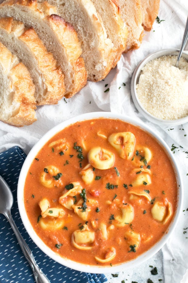 Curry Tomato Tortellini Soup