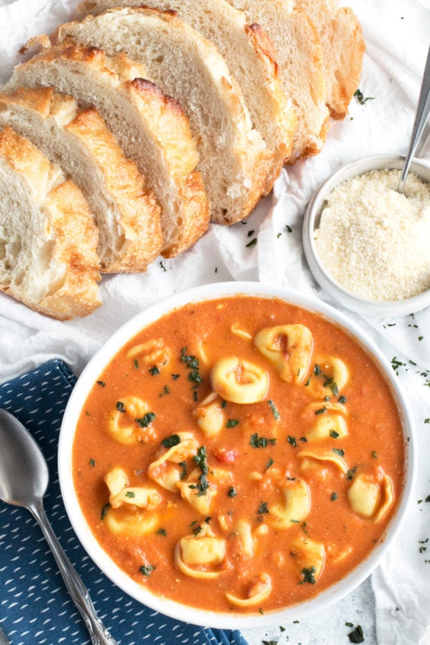 Curry Tomato Tortellini Soup
