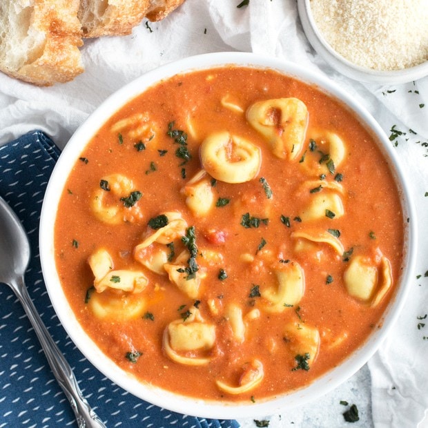 Curry Tomato Tortellini Soup