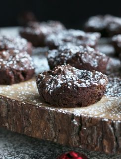 Dark Chocolate Peanut Butter Avocado Brownie Bites