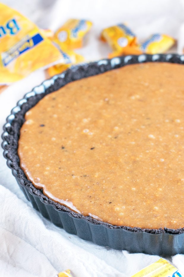 Easy Butterfinger Caramel Ganache Tart