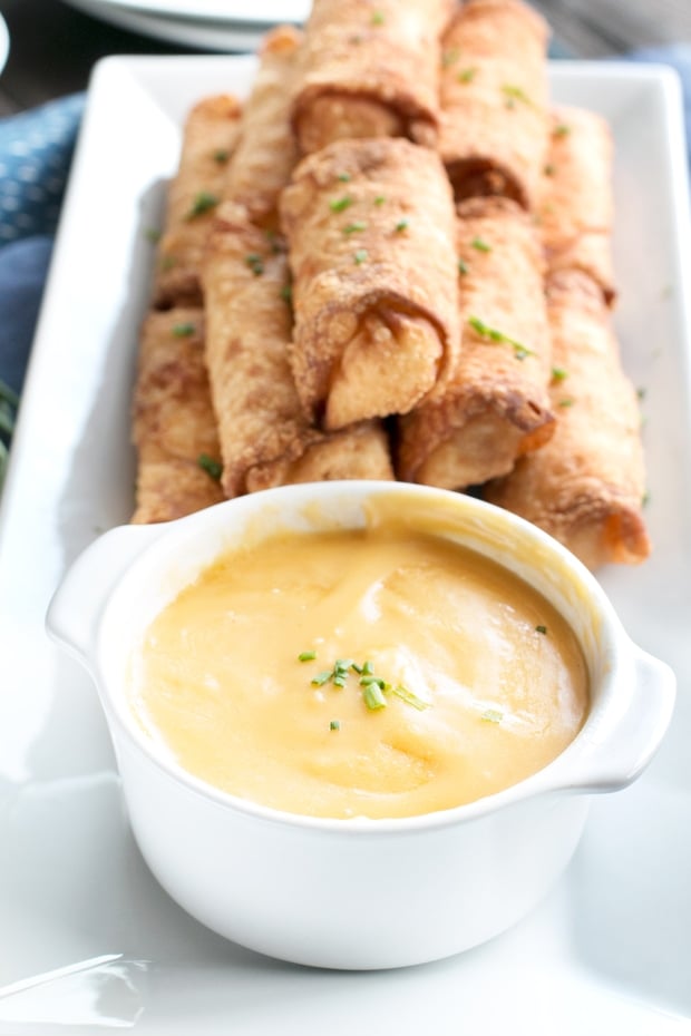 Loaded Mashed Potato Egg Rolls Cake 'n Knife