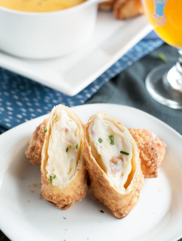 Loaded Mashed Potato Egg Rolls