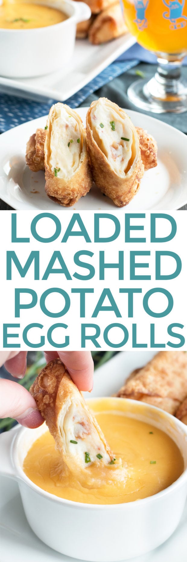 Loaded Mashed Potato Egg Rolls