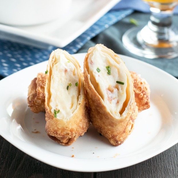 Loaded Mashed Potato Egg Rolls