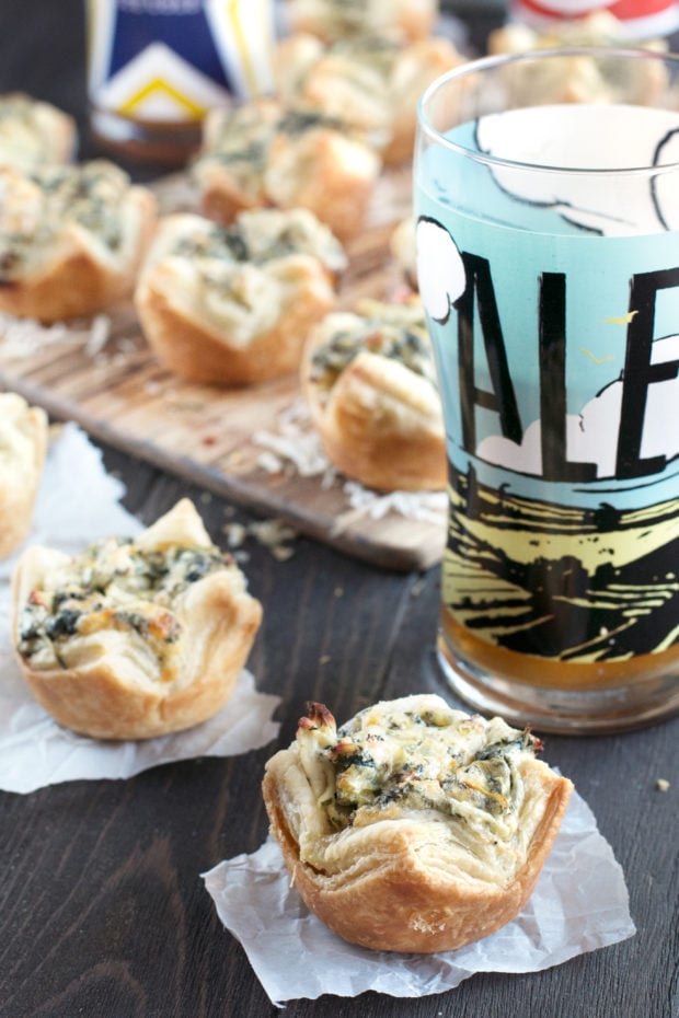 Chicken Spinach Artichoke Dip Puffs