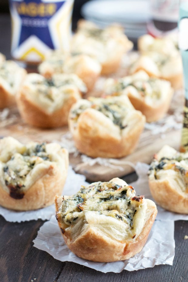 Chicken Spinach Artichoke Dip Puffs - Last Minute Thanksgiving Recipes