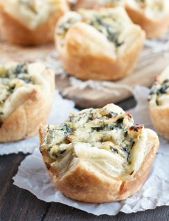 Chicken Spinach Artichoke Dip Puffs