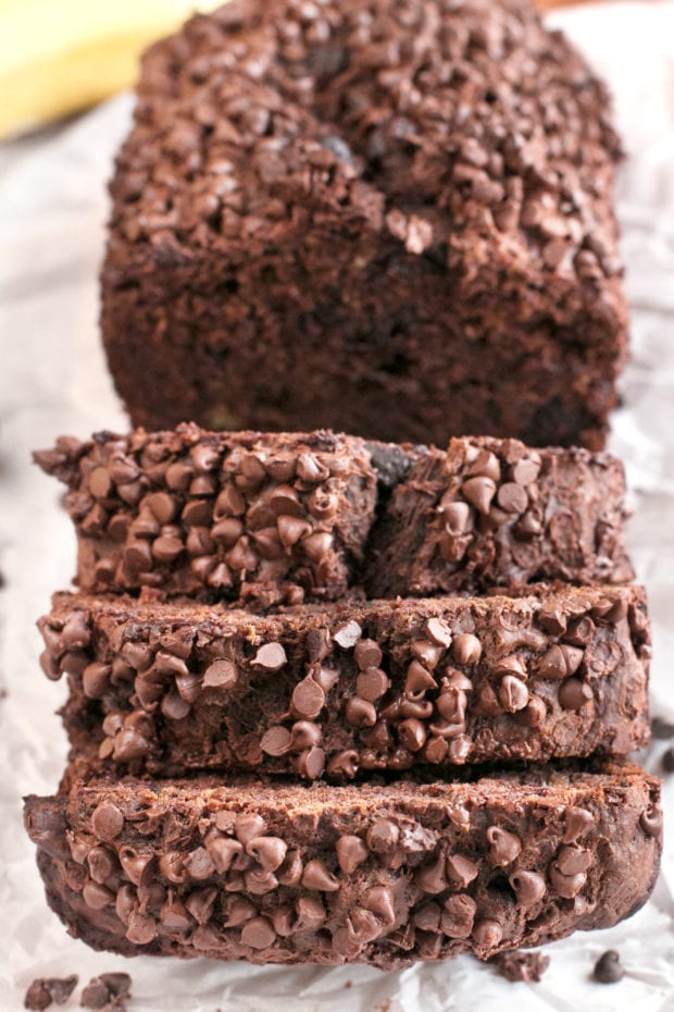 Double Chocolate Avocado Banana Bread