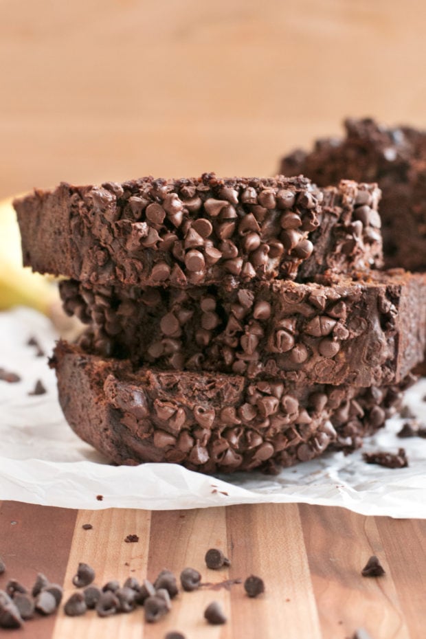 Double Chocolate Avocado Banana Bread