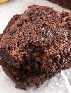 Double Chocolate Avocado Banana Bread