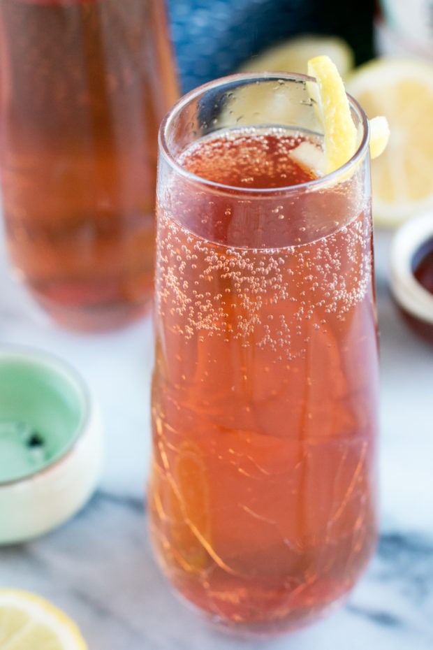 Sparkling Elderflower Sake Cocktail