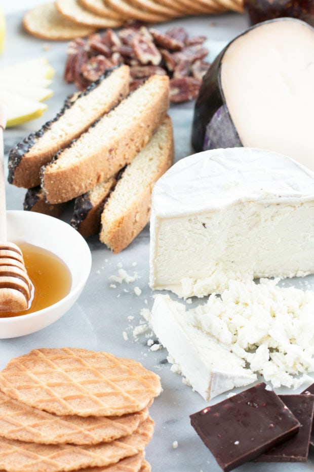 Sweet Goat Cheese Valentine's Day Cheese Board