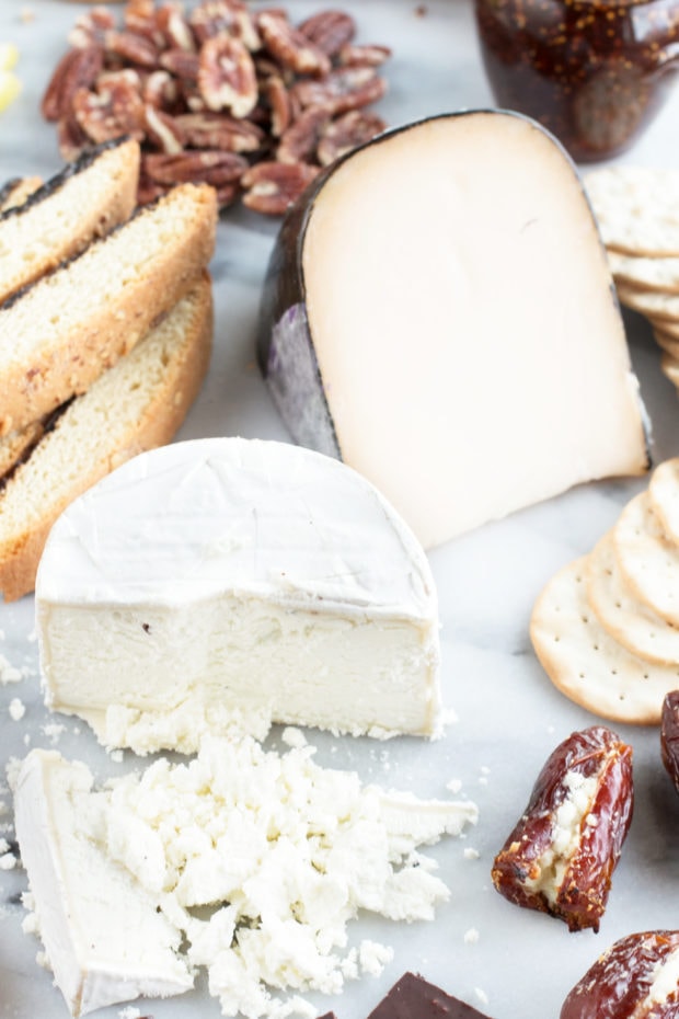 Sweet Goat Cheese Valentine's Day Cheese Board