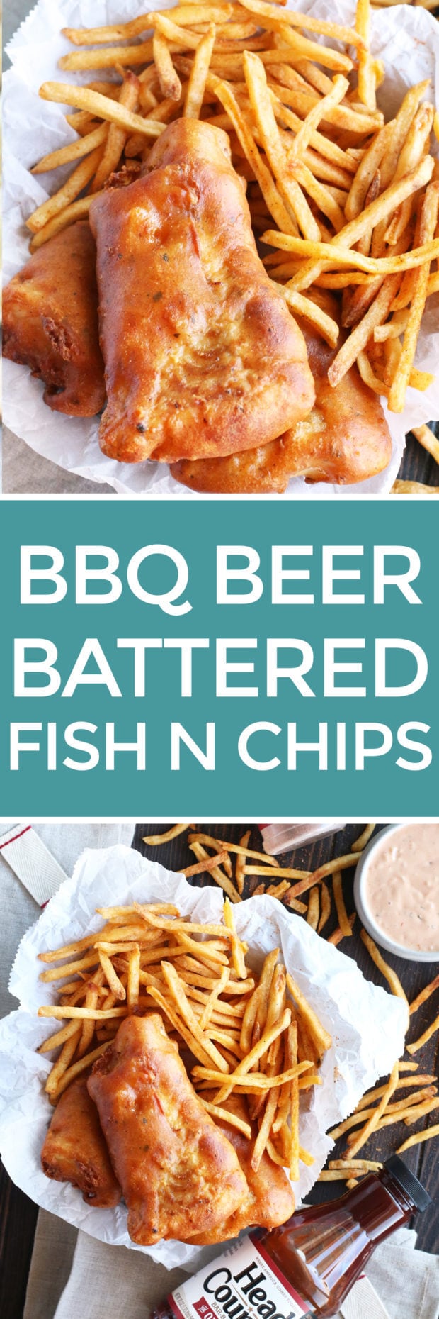 BBQ Beer Battered Fish and Chips