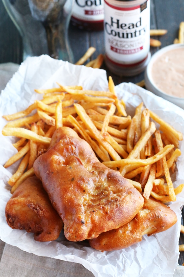 BBQBeerBatteredFishPhotograph Cake 'n Knife