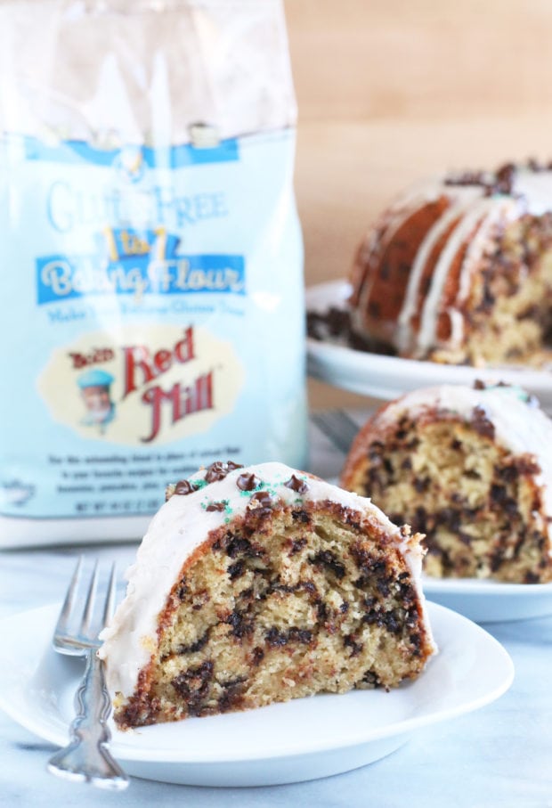 Bailey's Chocolate Chip Bundt Cake with Bob's Red Mill gluten free flour