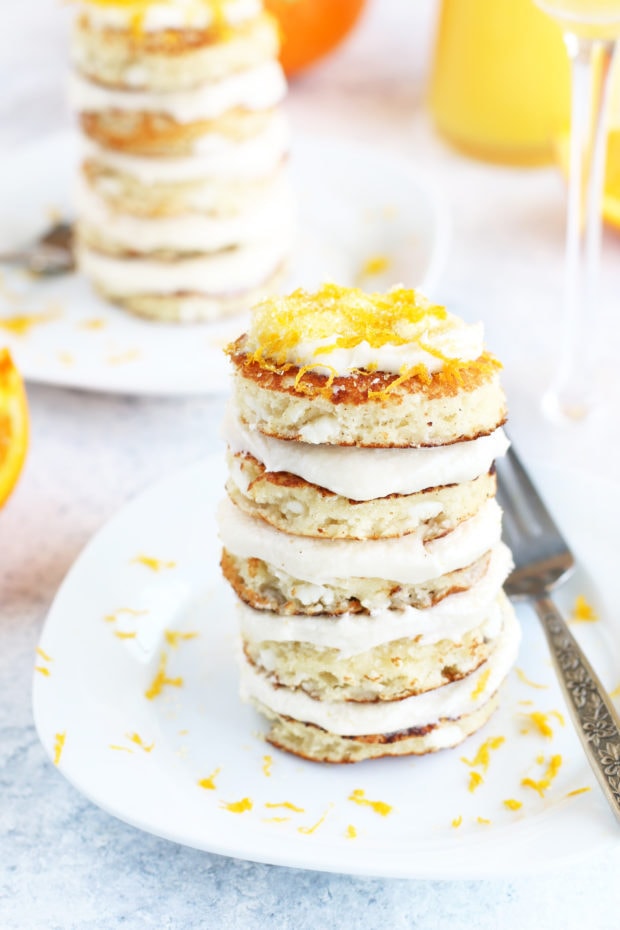 Mimosa Pancake Stacks