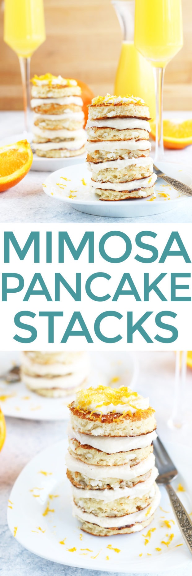 Mimosa Pancake Stacks