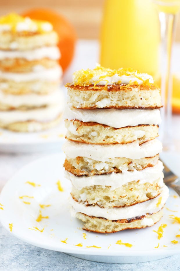 Mimosa Pancake Stacks