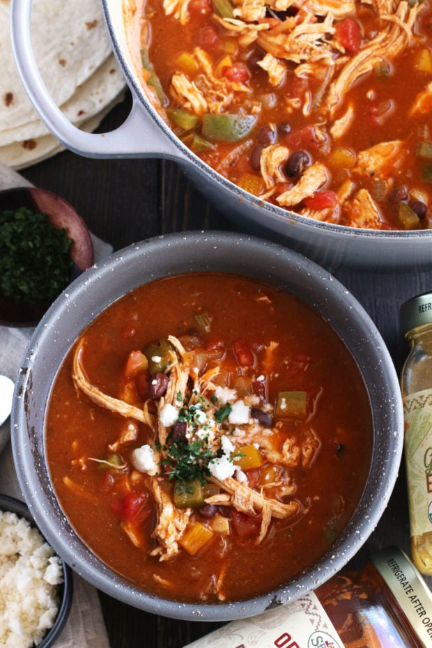 Red and Green Enchilada Soup