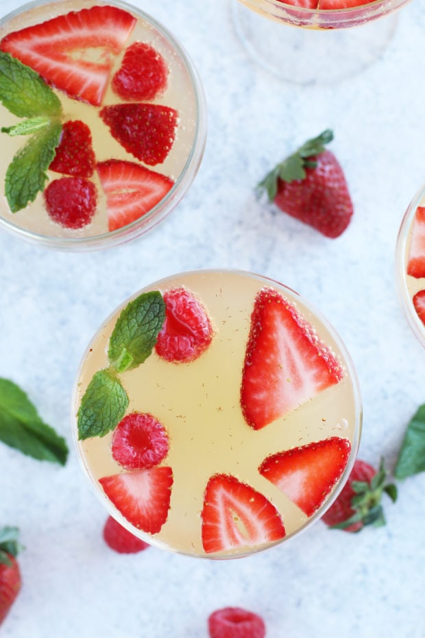 Easy Champagne Sangria