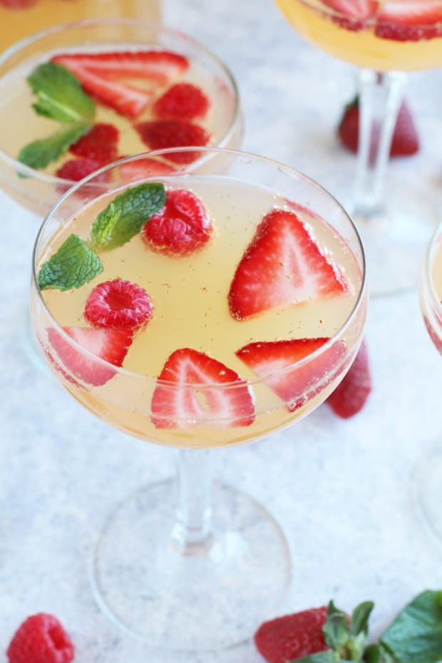 Easy Champagne Sangria