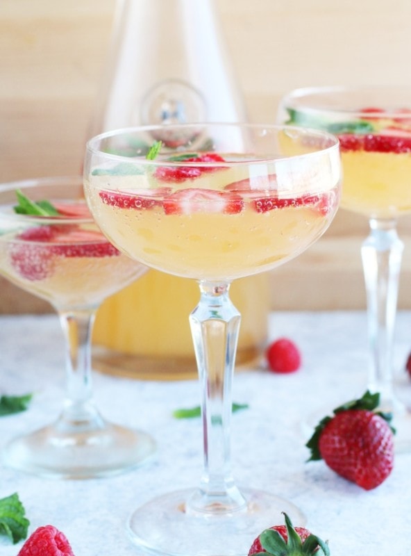 Easy Champagne Sangria