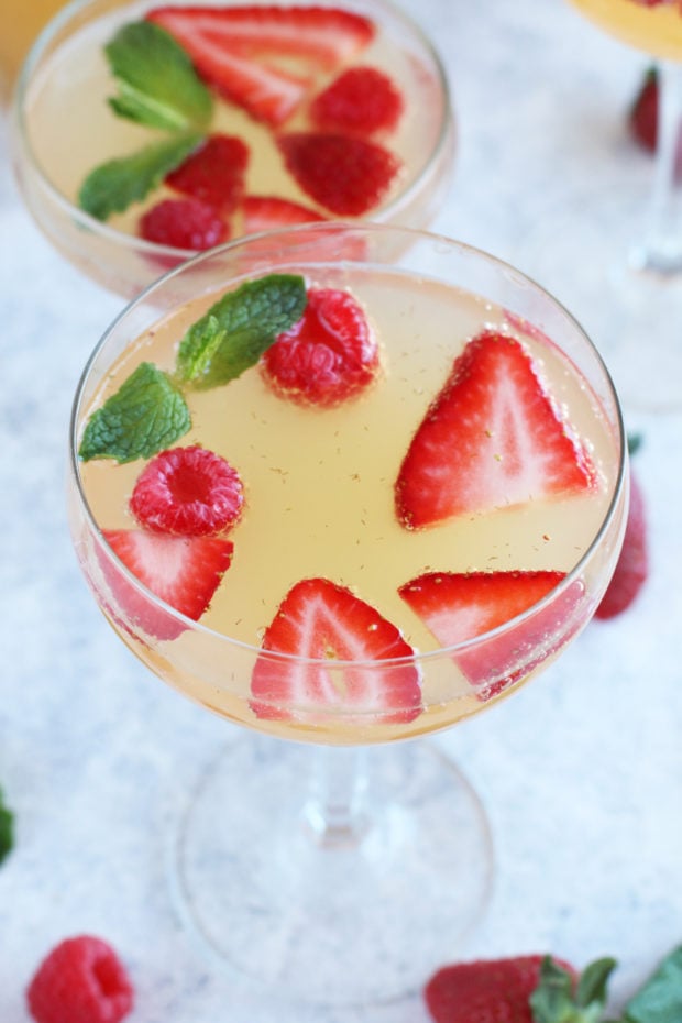 Easy Champagne Sangria