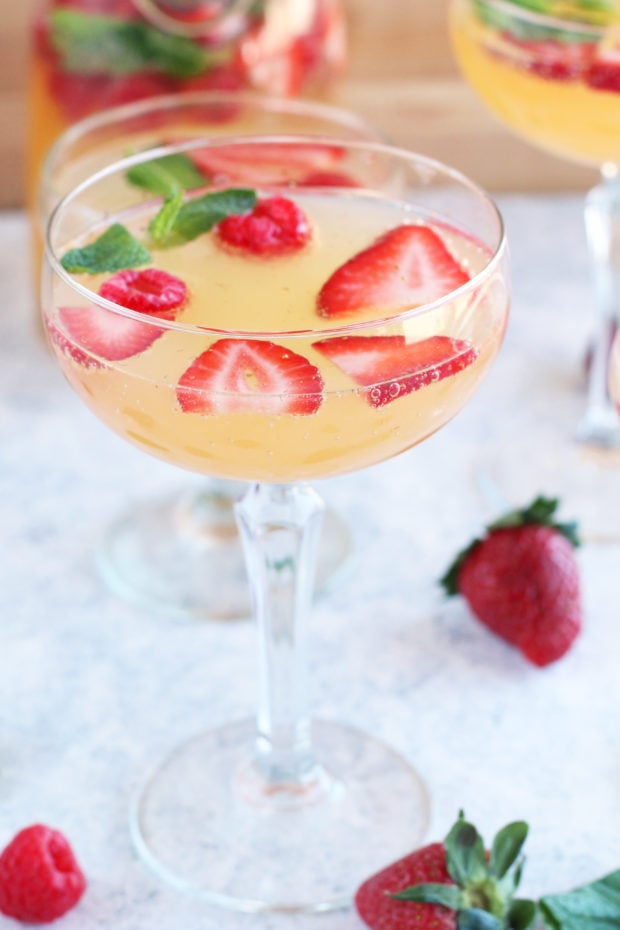 Easy Champagne Sangria