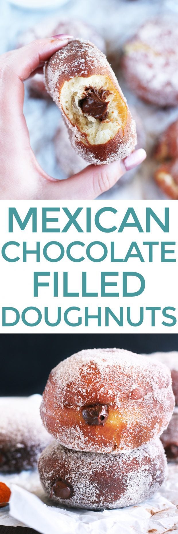 Mexican Chocolate Filled Doughnuts