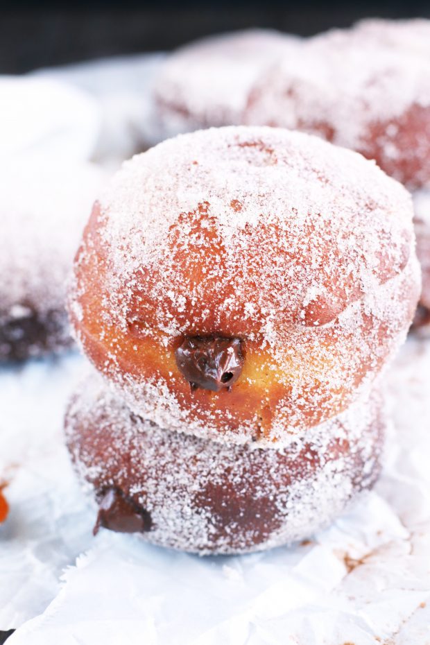 Mexican Chocolate Filled Doughnuts