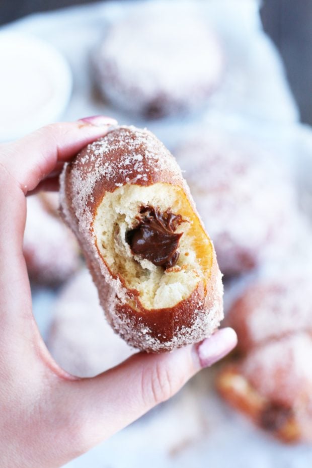 Mexican Chocolate Filled Doughnuts