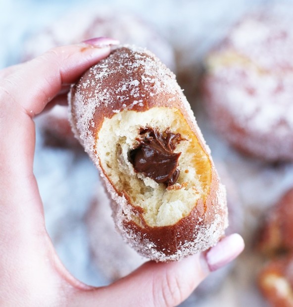 Mexican Chocolate Filled Doughnuts