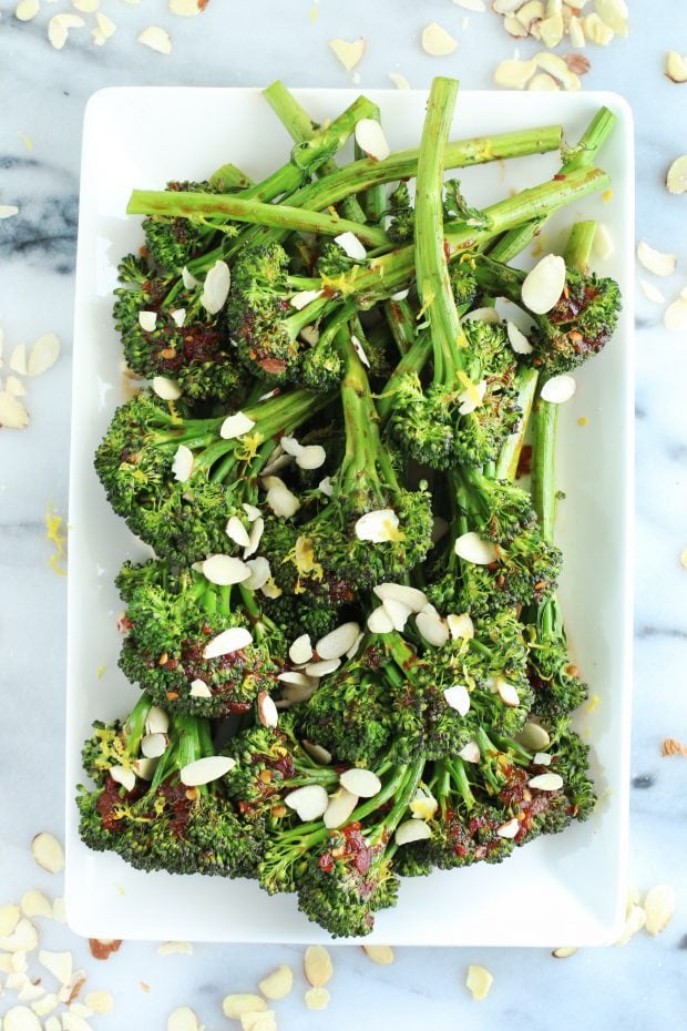 Spicy-Sweet Roasted Broccolini