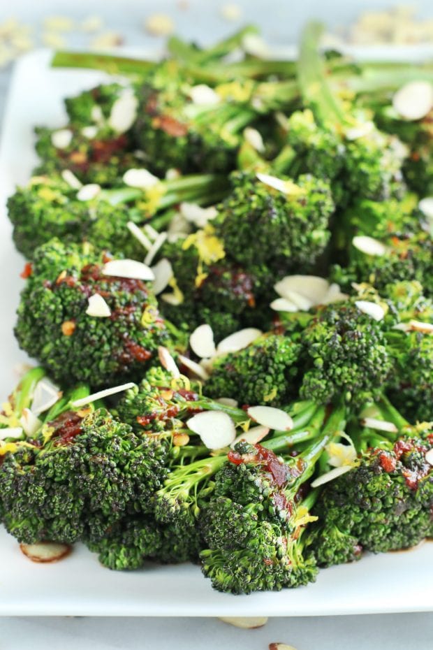 Spicy-Sweet Roasted Broccolini