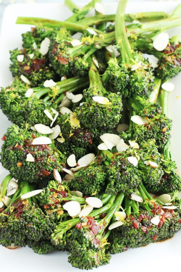 Spicy-Sweet Roasted Broccolini