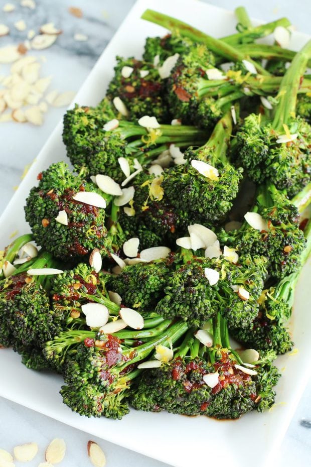 Spicy-Sweet Roasted Broccolini