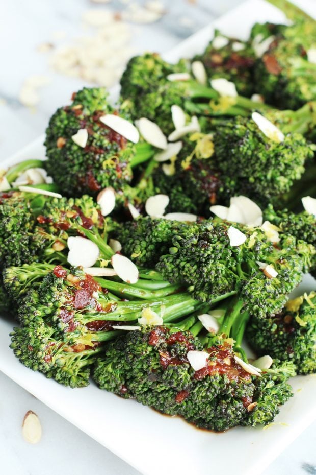 Spicy-Sweet Roasted Broccolini