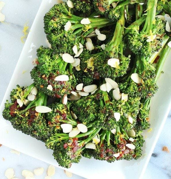 Spicy-Sweet Roasted Broccolini