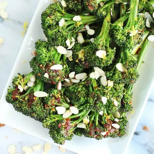 Spicy-Sweet Roasted Broccolini